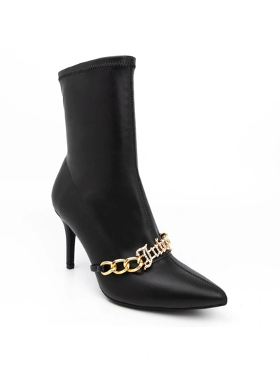 Shop Juicy Couture Tommi Womens Faux Leather Pointed Toe Ankle Boots In Black