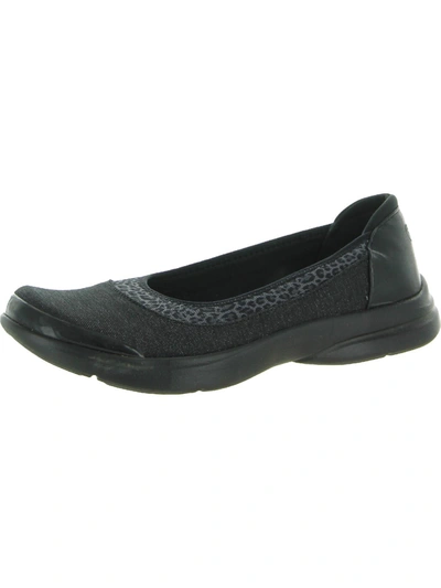 Shop Bzees Jiffy Ii Womens Lifestyle Padded Insole Slip-on Sneakers In Black