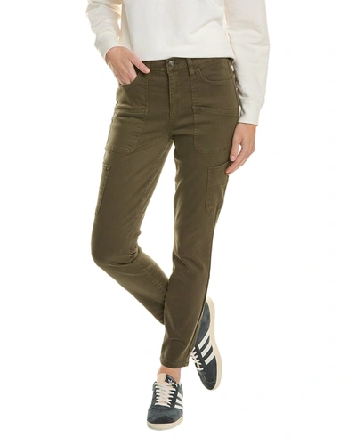 Oat New York High Rise Straight Cargo In Green Olive In Green