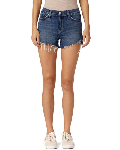 Shop Hudson Jeans Gemma Mid-rise Short Peony Jean In Red