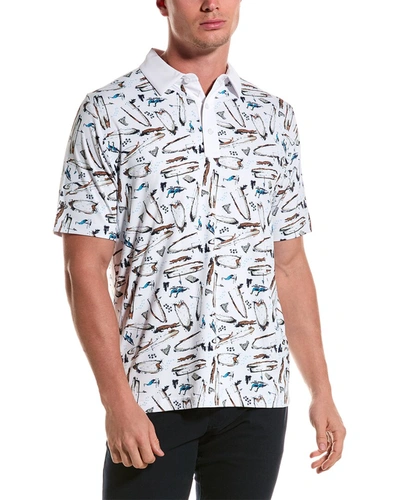 Shop Callaway All Over Golf Course Critter Print Polo Shirt In White