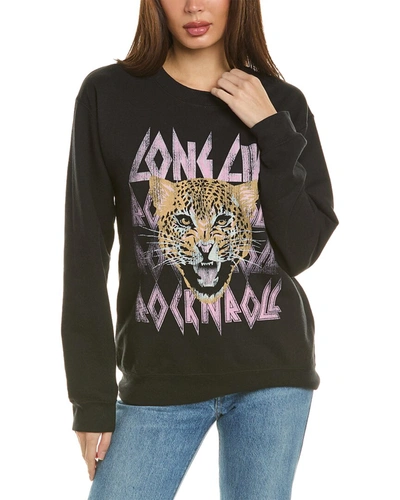 Shop Prince Peter Long Live Cheetah Pullover In Black