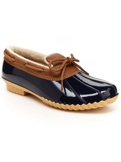Shop Jbu By Jambu Woodbury Womens Faux Leather Duck Toe Loafers In Brown