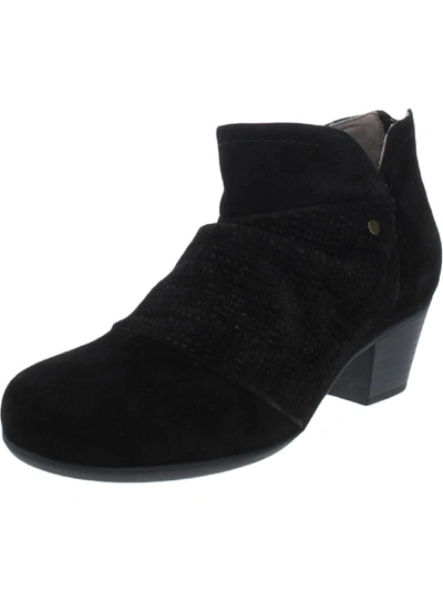 Shop Array Blair Womens Suede Block Heel Ankle Boots In Black
