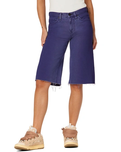 Shop Hudson Jeans Freya Mid-rise Skater Short Dp Wisteria Ombre Jean In Blue