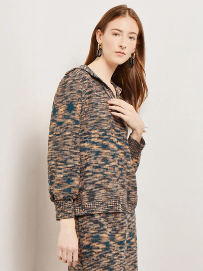 Shop Misook Collared V-neck Knit Tunic In Multi
