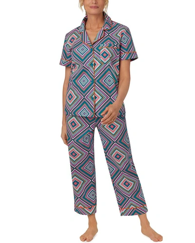 Shop Bedhead Pajamas X Trina Turk Diamond Geo Crop Pajama Set In Multi