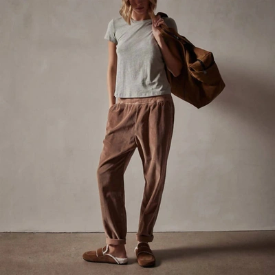 Shop James Perse Jumbo Cord Relaxed Fit Chino Pant In Chestnut Pigment In Multi