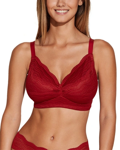 Shop Cosabella Dolce Curvy Bralette In Red