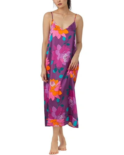 Shop Bedhead Pajamas X Trina Turk Evening Bloom Silk Chemise In Multi