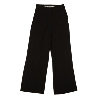 Opening Ceremony Black Polyester Side Slit Straight Pants In Multi