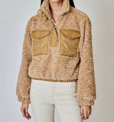 Shop Dh New York Maeve Pullover Jacket In Wheat In Gold