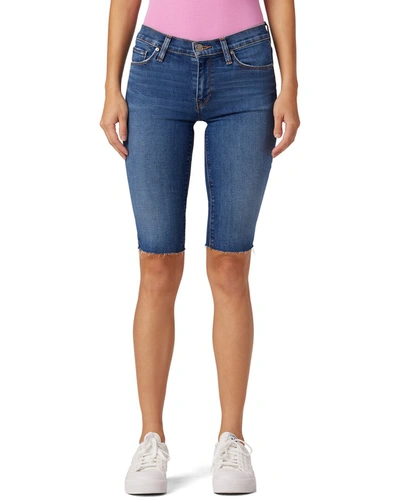 Shop Hudson Jeans Amelia Mid-rise Knee Short Tulum Jean In Blue