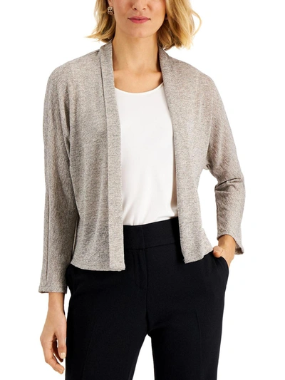 Shop Kasper Womens Layering Open-front Cardigan Sweater In White