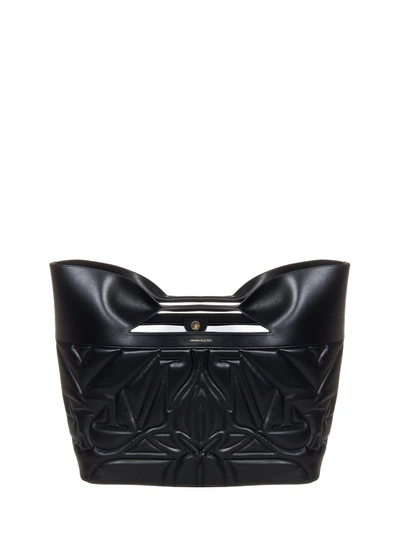 Shop Alexander Mcqueen The Bow Large Tote In Nero