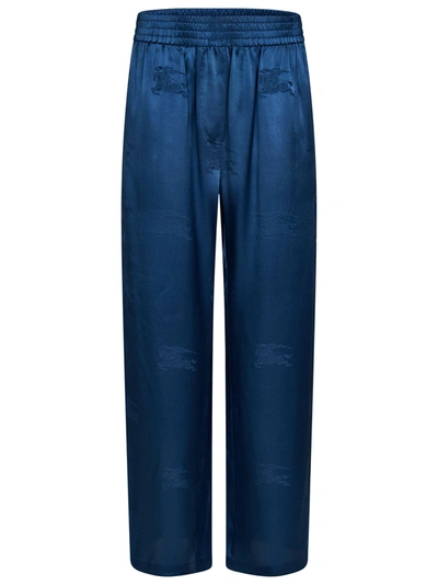 Shop Burberry Trousers In Blu
