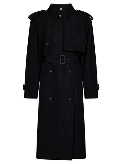Shop Burberry Trench  In Nero