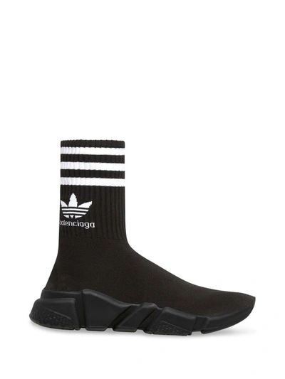 Shop Adidas X Balenciaga Speed Lt Sneakers In Black