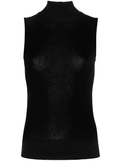 Shop Lemaire High Neck Tank Top In Black