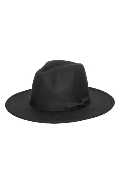 Shop San Diego Hat Faux Felt Fedora In Black