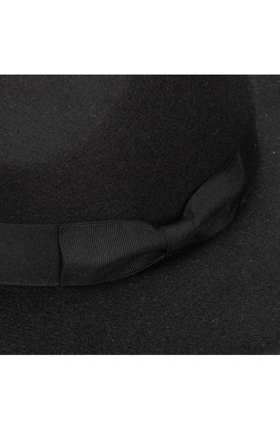 San Diego Hat Faux Felt Fedora In Black