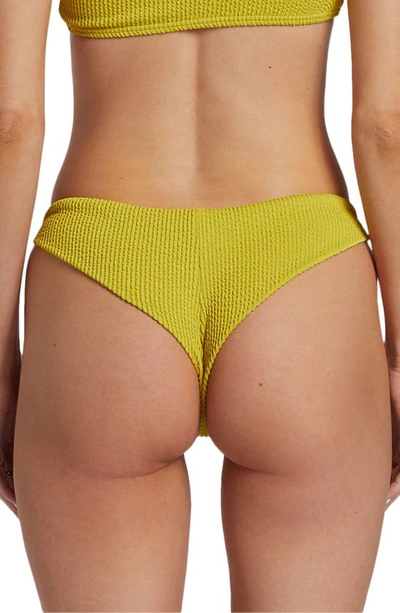 Shop Billabong Summer High Tanga Bikini Bottoms In Tart Lime