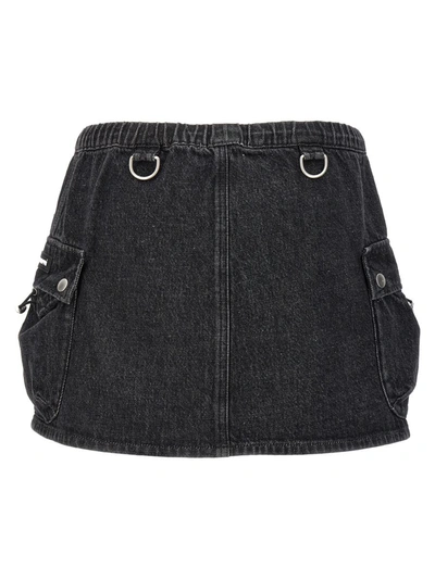 Shop Coperni 'denim Cargo' Skirt In Black