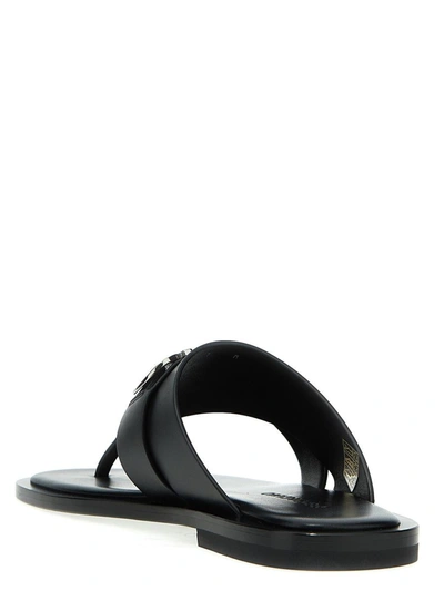 Shop Ferragamo 'gancini' Sandals In Black