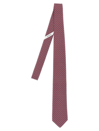 Shop Ferragamo 'tetris' Tie In Red