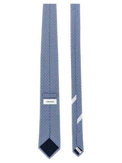 Shop Ferragamo 'tetris' Tie In Blue