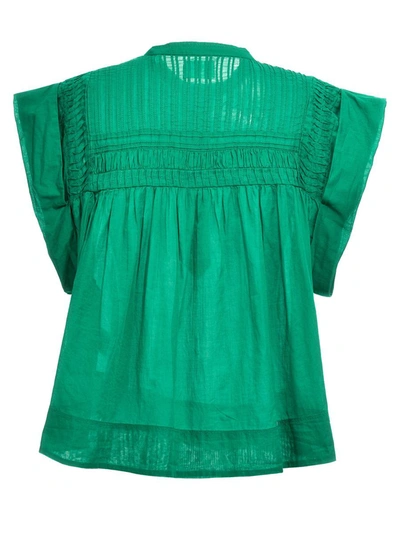 Shop Isabel Marant Étoile 'leaza' Top In Green