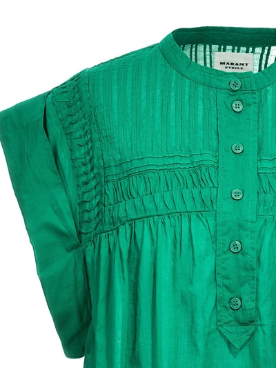Shop Isabel Marant Étoile 'leaza' Top In Green