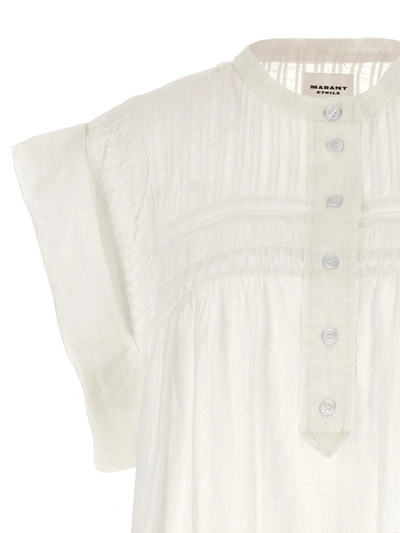 Shop Isabel Marant Étoile 'leaza' Top In White