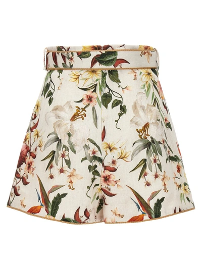 Shop Zimmermann 'lexi Fitted' Shorts In Multicolor