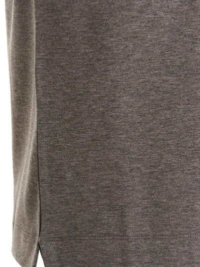 Shop Zegna Logo Embroidery Polo Shirt In Gray