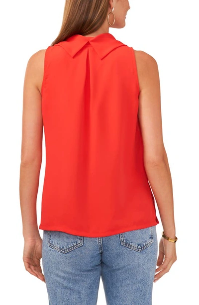 Shop Vince Camuto Cowl Neck Sleeveless Blouse In Tulip Red