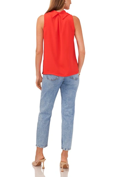 Shop Vince Camuto Cowl Neck Sleeveless Blouse In Tulip Red