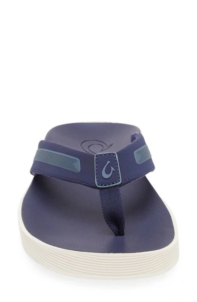 Olukai Leeward Flip Flop In Navy / Navy