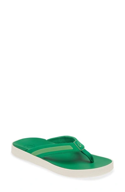 Shop Olukai Leeward Flip Flop In Bamboo / Bamboo