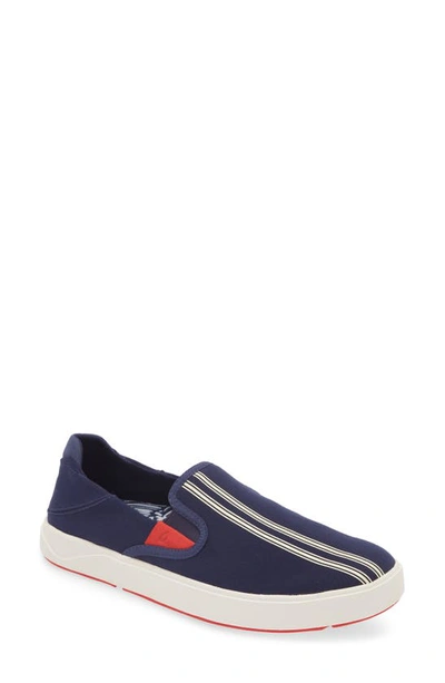 Shop Olukai Lae'ahi Slip-on Sneaker In Navy / Stripe
