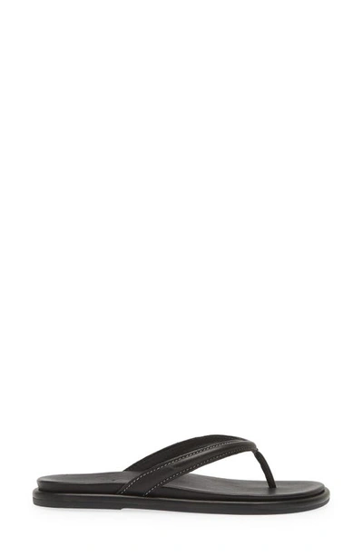 Shop Olukai Tiare Flip Flop In Black / Black