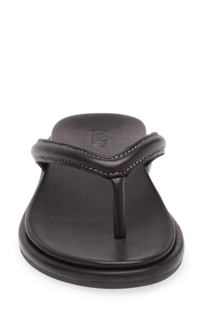 Olukai Tiare Flip Flop In Black / Black