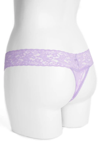 Shop Hanky Panky Signature Lace Low Rise Thong In Wisteria Purple