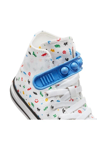 Shop Converse Kids' Chuck Taylor® All Star® Bubble Strap Sneaker In White/ Blue Slushy/ White