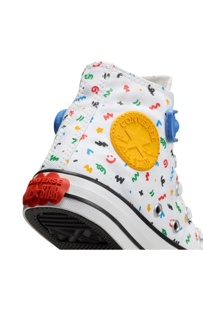 Shop Converse Kids' Chuck Taylor® All Star® Bubble Strap Sneaker In White/ Blue Slushy/ White