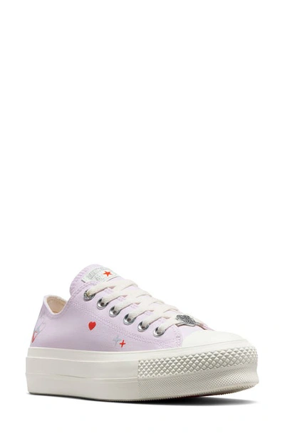 Shop Converse Chuck Taylor® All Star® Lift Low Top Sneaker In Lilac Daze/ Egret/ Fever