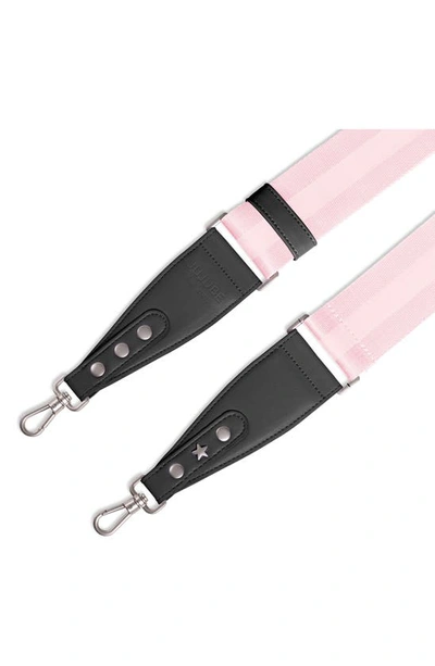 Shop Ju-ju-be Woven Bag Strap In Pink With Black Pu