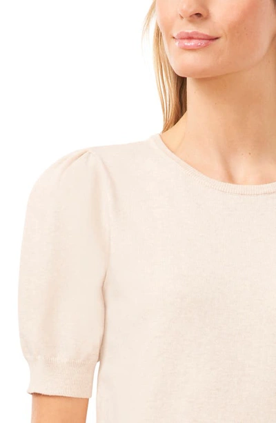 Shop Cece Puff Sleeve Sweater In Malted