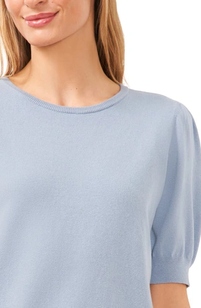 Shop Cece Puff Sleeve Sweater In Slate Blue 494