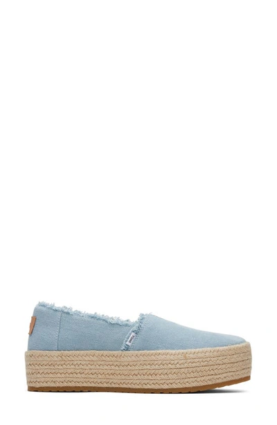 Toms Valencia Platform Espadrille In Light Blue